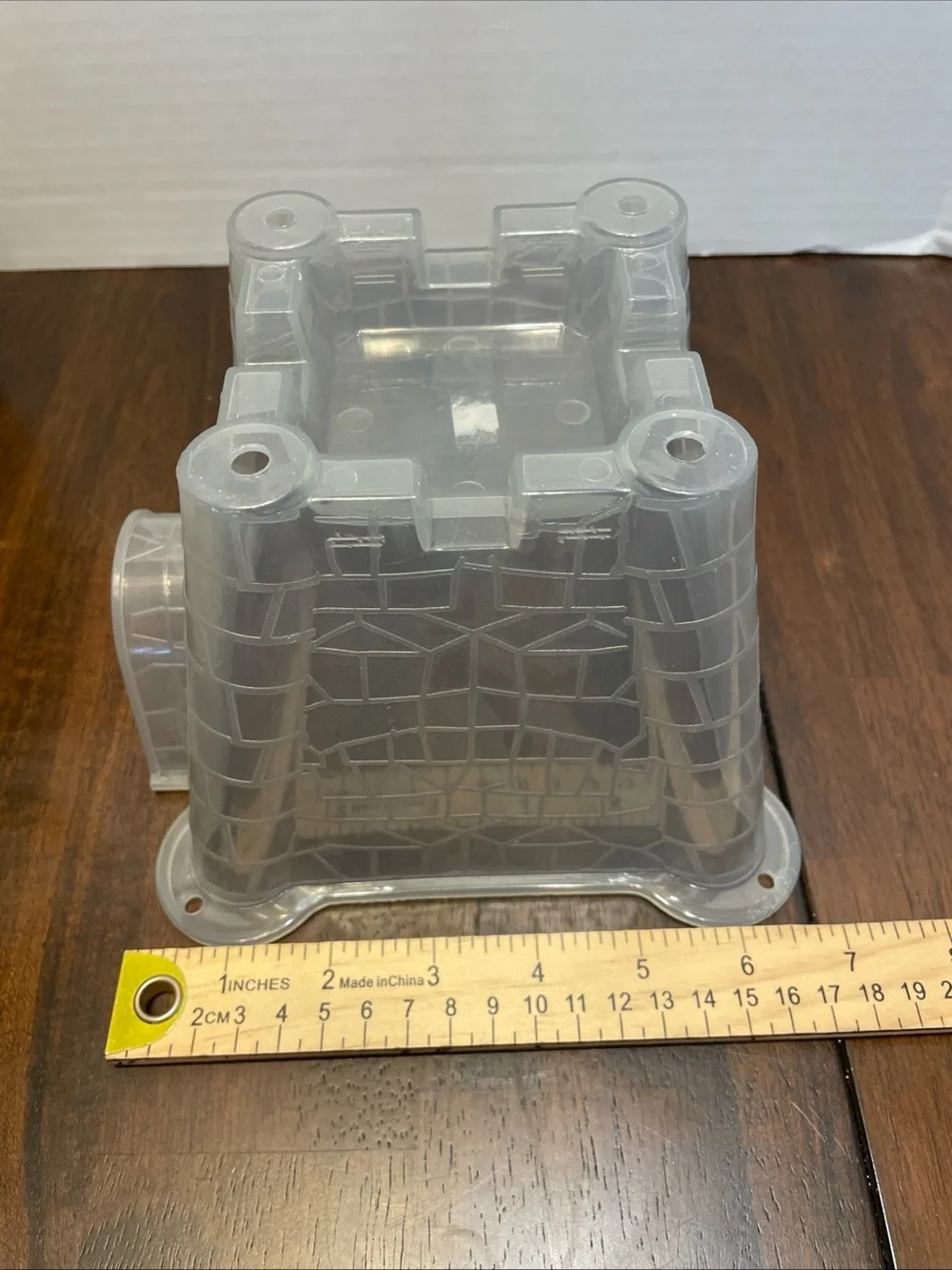 Lot Of 2 Hamster Hideout Natural Wood Tunnel Hide Platform Top. Plastic Castle.